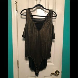 FASHION To FIGURE BlackGold Cold Shoulder Bodysuit